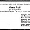 Roth Hans 1917-1975 Todesanzeige